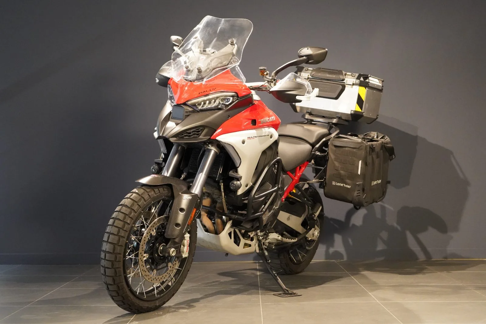 Ducati Multistrada V4 Rally Radar Red Spoked Wheels